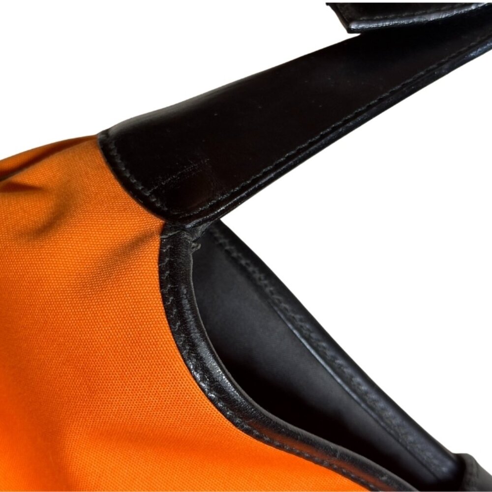 1999 Gucci Tom Ford Jackie Hobo – Bold Orange Nylon & Leather - Picture 9 of 13